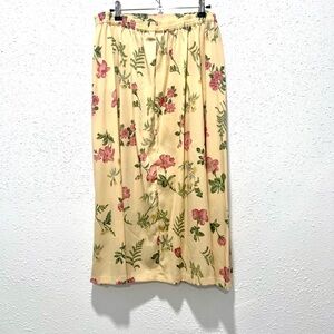 Alfred Dunner Pink and Red Midi A-Line Skirt 16